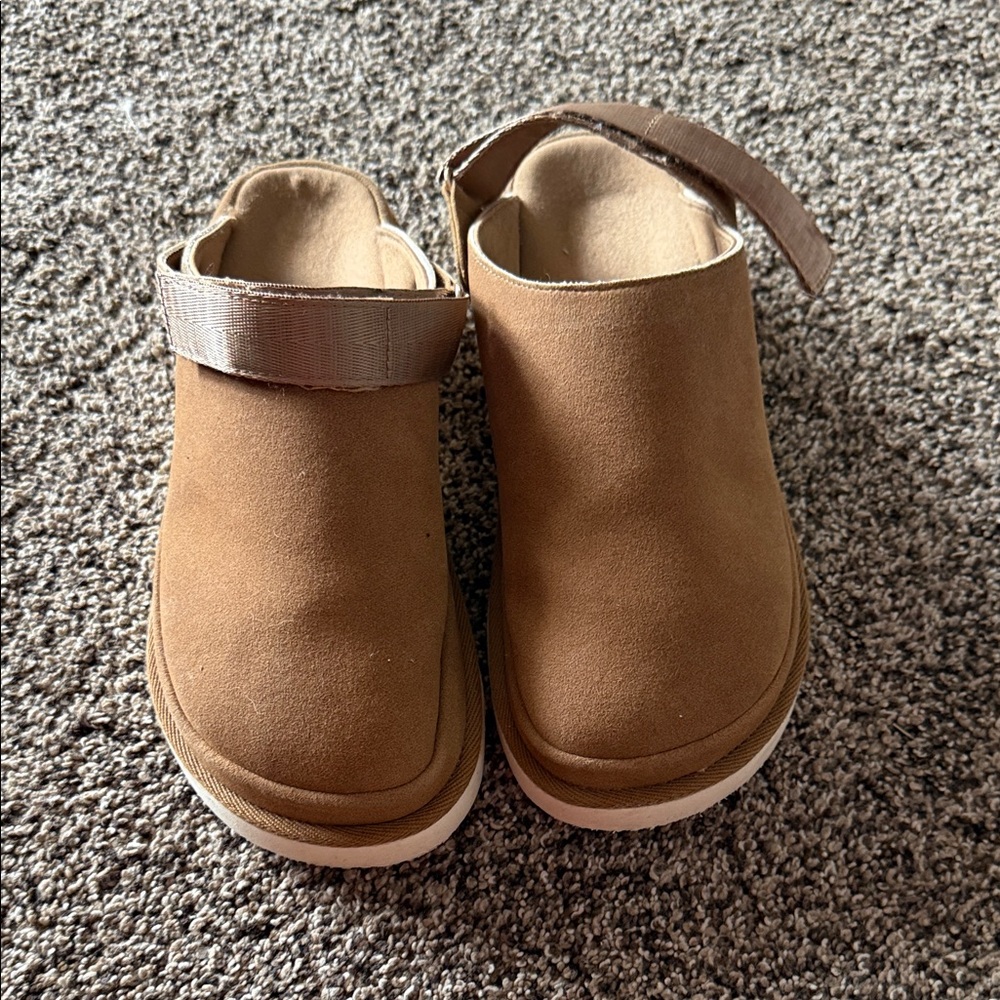Brown Suede Slip-On Clogs - Picture 3 of 5